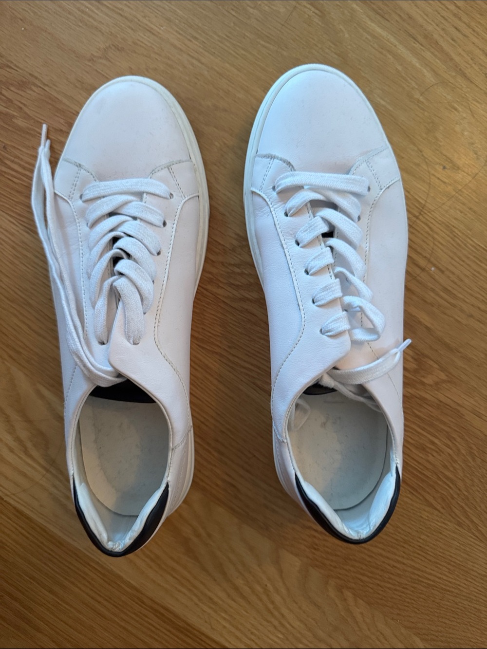 White Women's Leather Sneakers